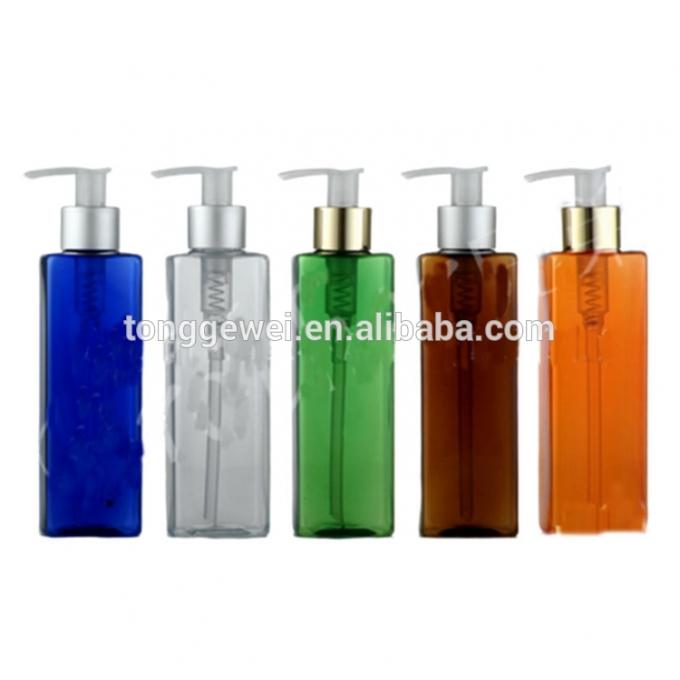 Καυτό πώλησης 50ml 100ml 250ml 500ml χονδρικό εμπόριο μπουκαλιών σαμπουάν λοσιόν αντλιών ψεκασμού κατοικίδιων ζώων ηλέκτρινο άσπρο σαφές πράσινο γαλλικό πλαστικό τετραγωνικό